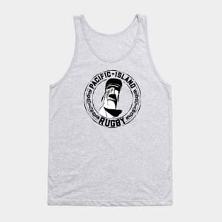 Easter Island Head Rugby Fan - White Text Tank Top